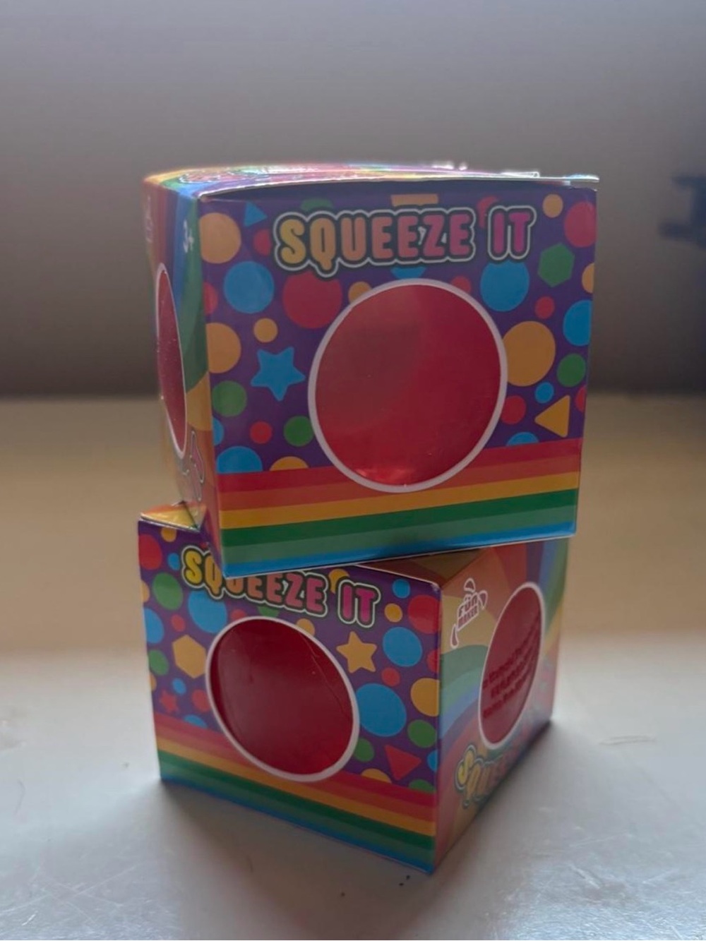 Squeeze It Rainbow Boxed Stress Ball Duo - Red